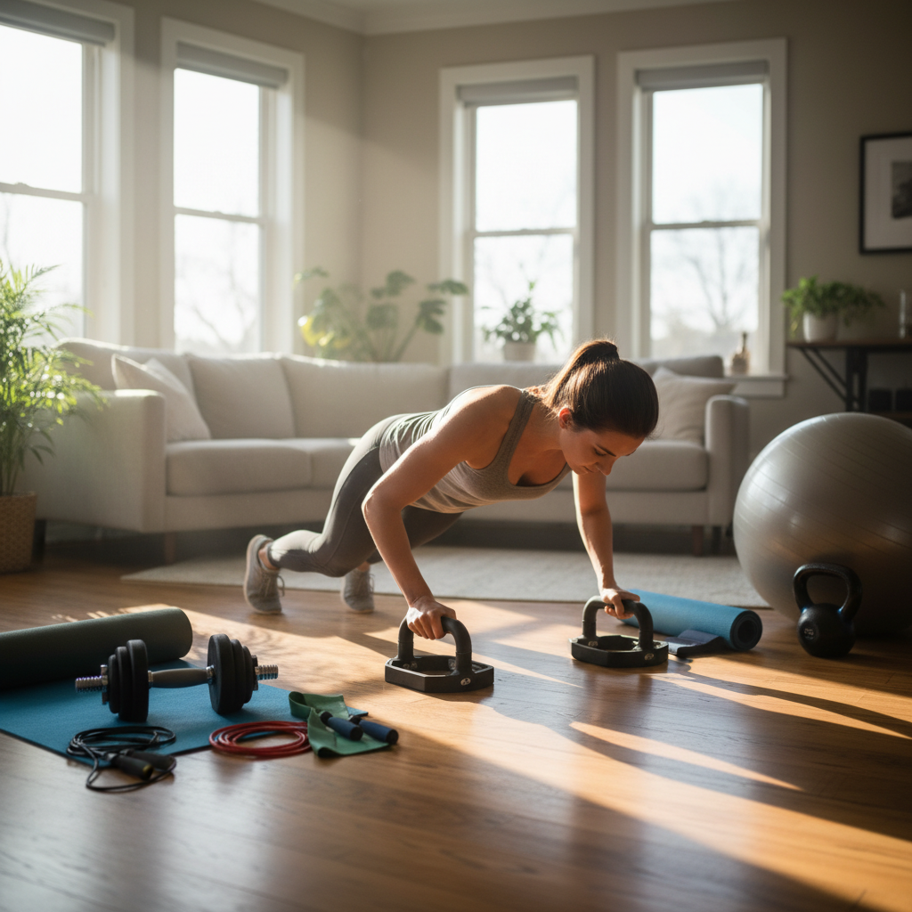 Transforme Sua Casa em Academia: Guia de Equipamentos Essenciais (e Baratos!) para Treino Doméstico