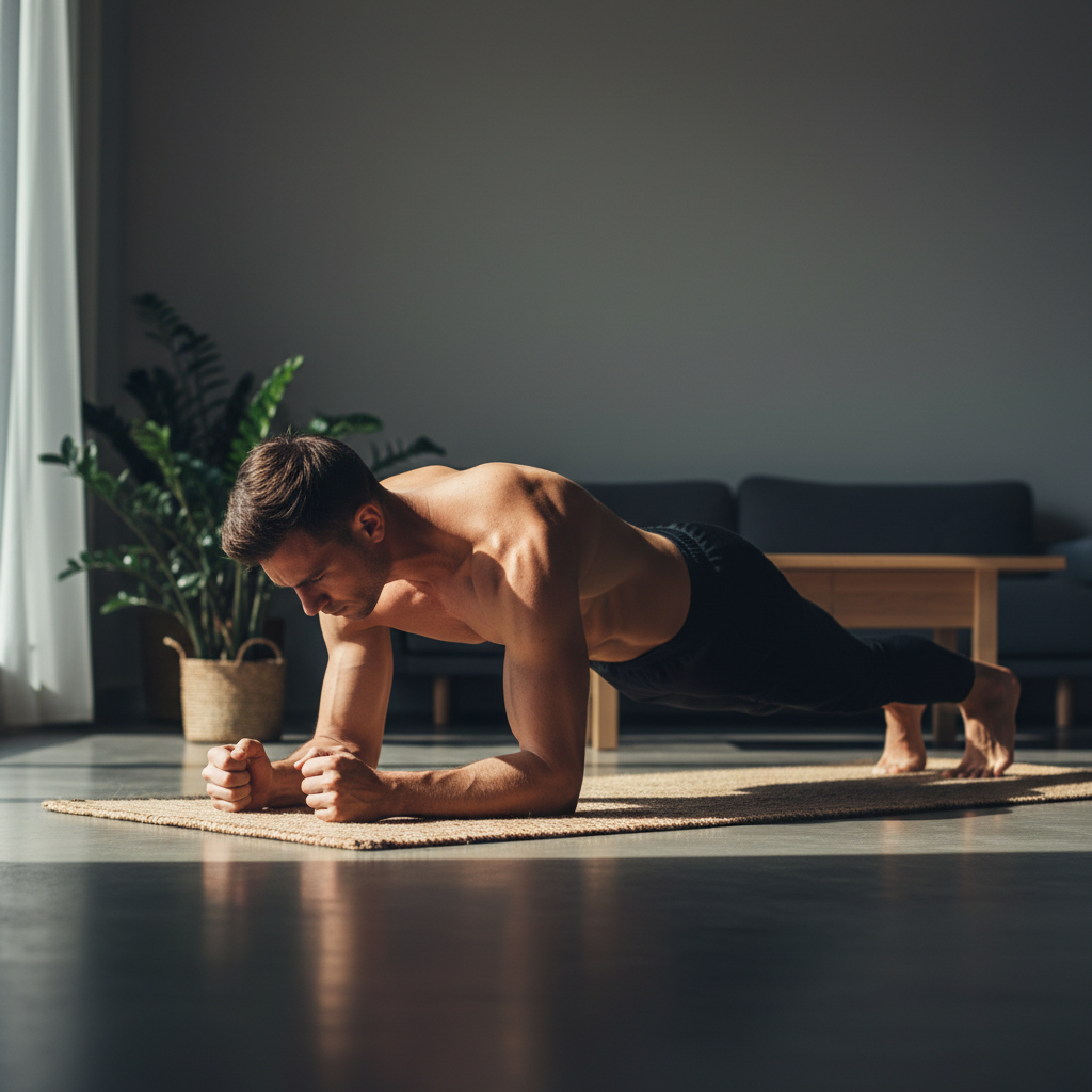 Core de Aço em Casa: 7 Exercícios Essenciais Sem Equipamentos